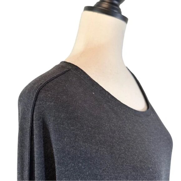Aryasense Lagenlook Tunic Charcoal Gray Cold Shoulder Sleeve, New w/ Tags, XL - Picture 7 of 13